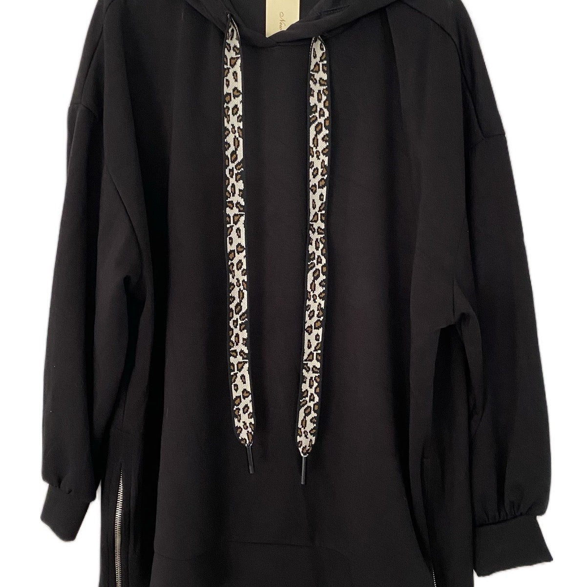 Women’s High Low Hoodie with Animal Print