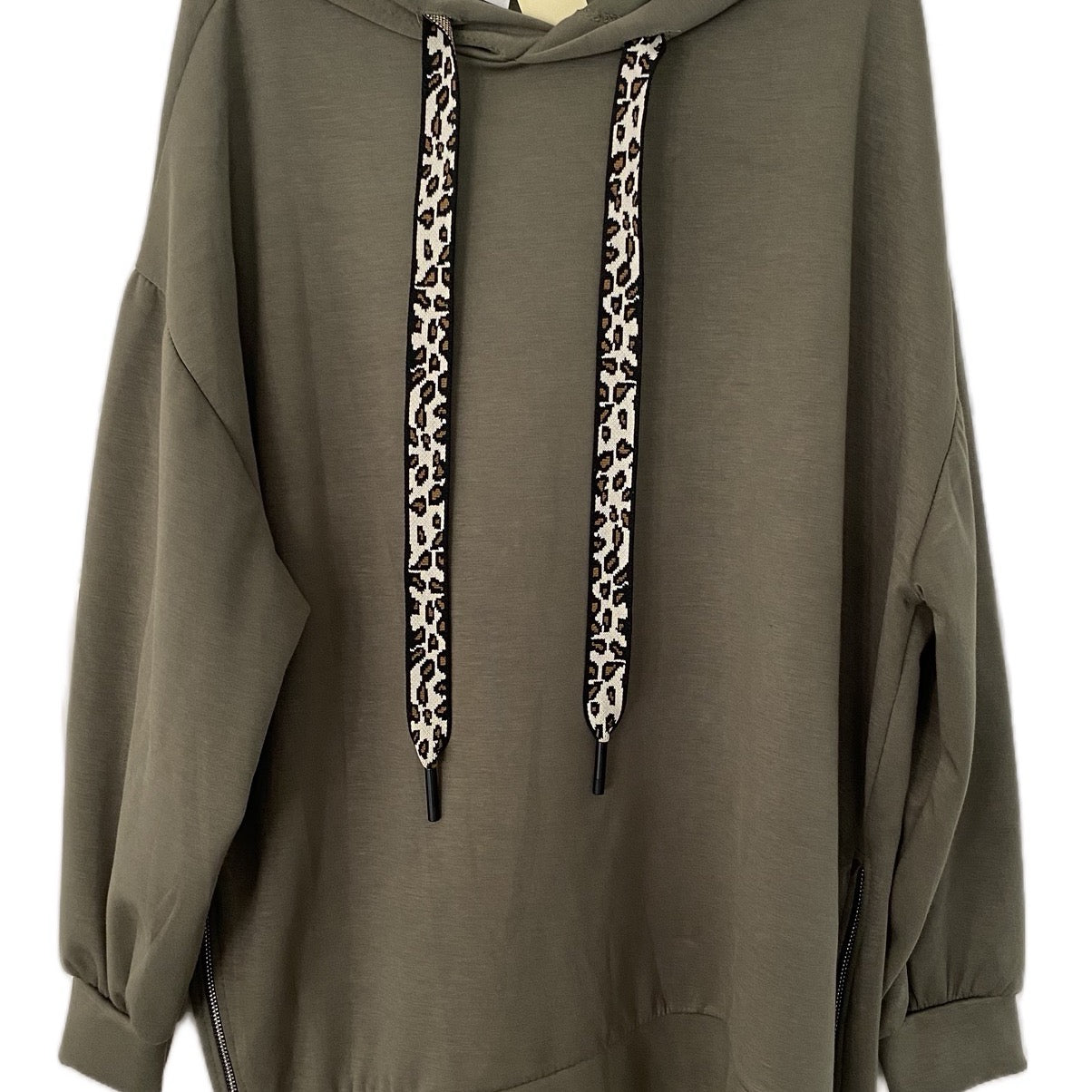 Women’s High Low Hoodie with Animal Print